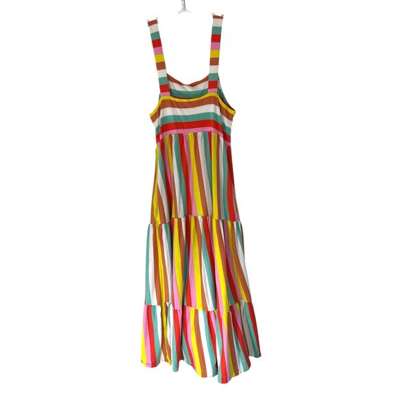 J.Crew Multicolor Sleeveless Beachy Resort Rainbow Stripe Maxi Dress Size XS - Picture 8 of 11